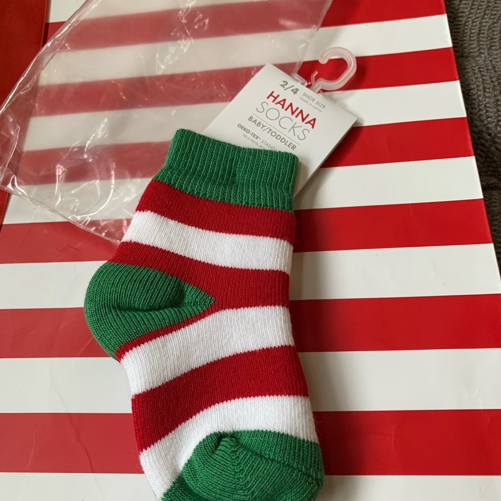 NWT BABY/TODDLER/KIDS NWT HANNA ANDERSON SOFT KNIT HOLIDAY SOCKS
